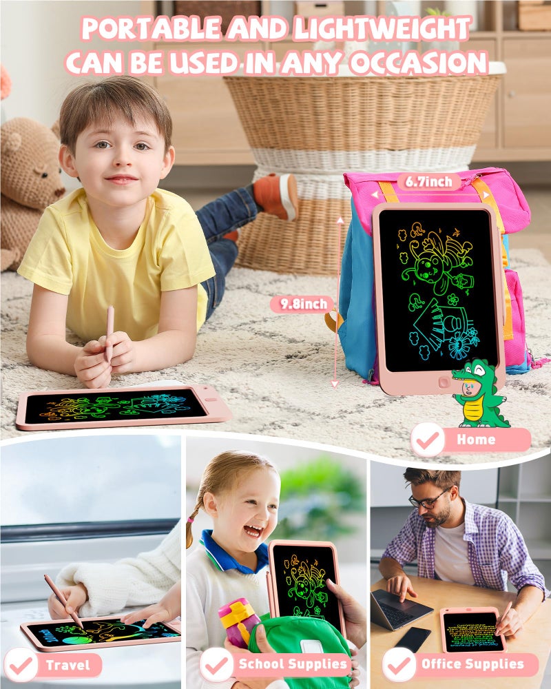 KOKODI LCD الكتابة اللوحي للأطفال 10 بوصة الرسم اللوحي الملونة التعليمية تعلم ألعاب الأطفال لعمر 3-12 سنة طفل صغير خربش مجلس اللوازم المدرسية للفتيات هدايا عيد ميلاد 5-7 - Image 2